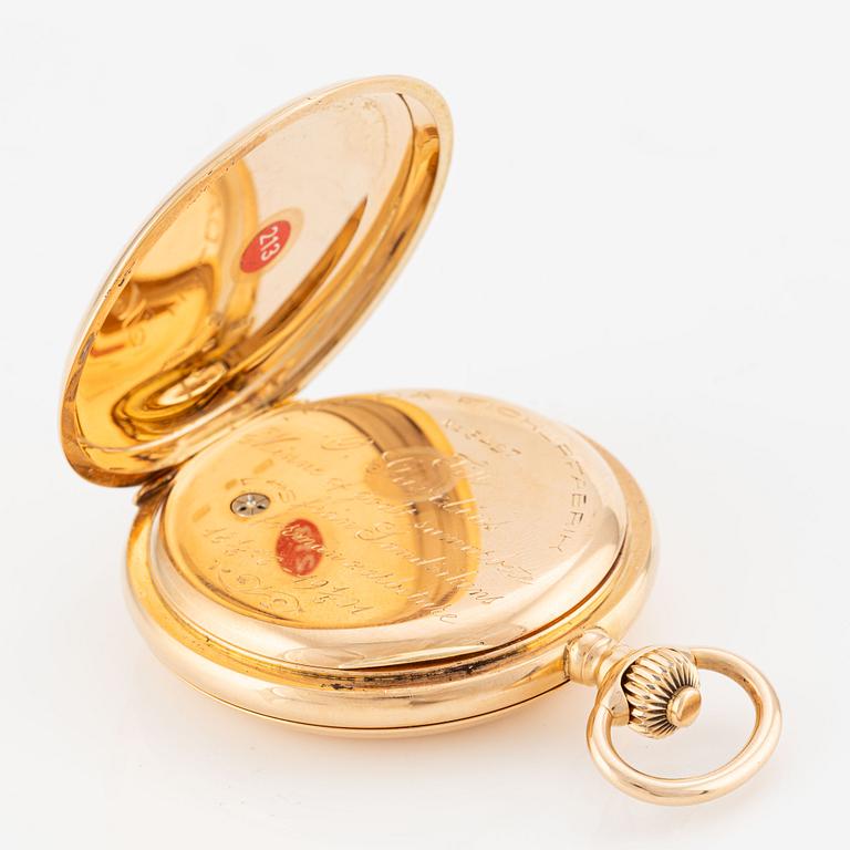 Halda, pocket watch, hunter, 52 mm.