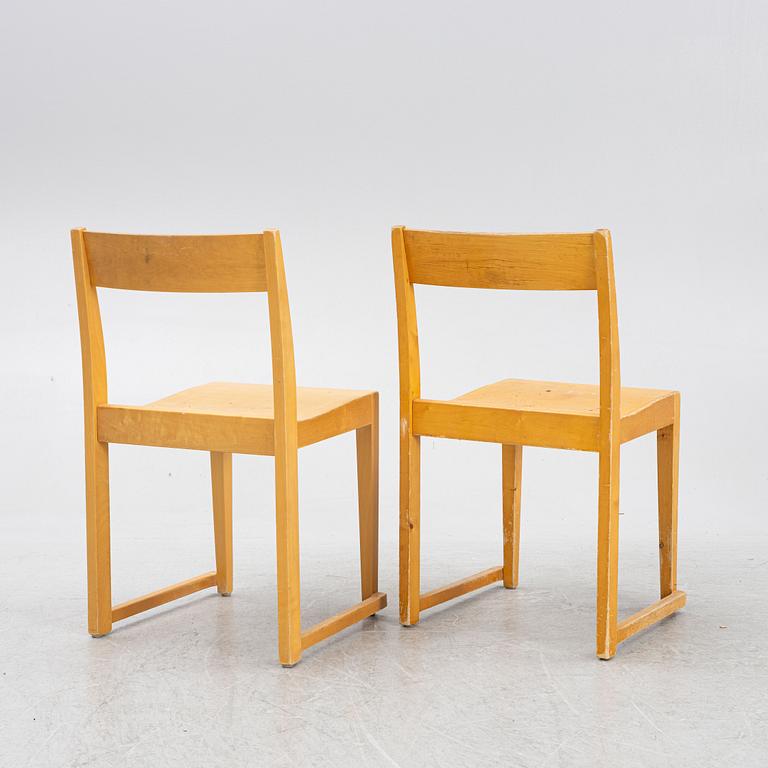 Chairs, 9 pcs, "Orkesterstolen", mid-20th century.