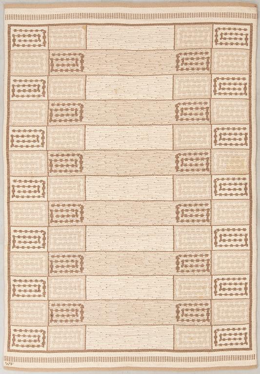 Rug, röllakan, signed WF, approx. 237x161 cm.