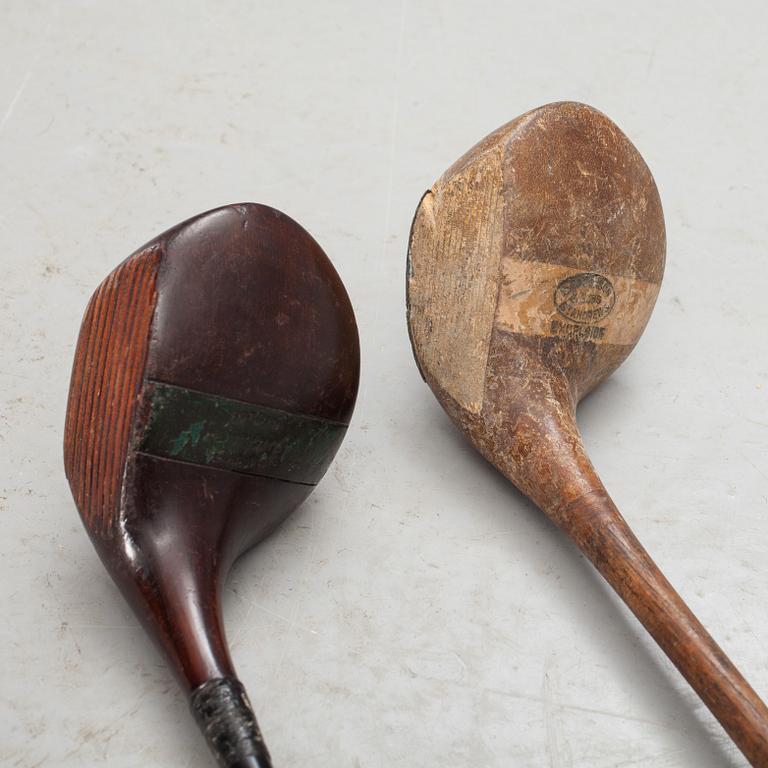 GOLFKLUBBOR, 2 st, S:t Andrews, Exelcior resp Empire, 1900-talets första hälft.