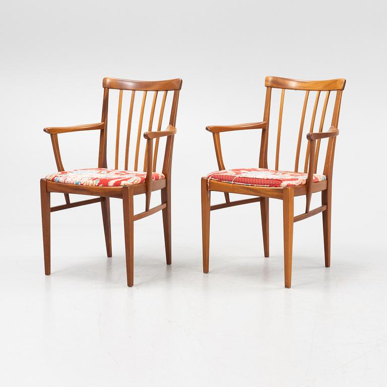 A pair of 'Herrgården' armchairs by Carl Malmsten, second half of the 20th Century.
