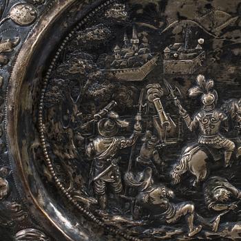 PRESENTERFAT, silver, barockstil, 1800-tal, vikt 1000 gram.