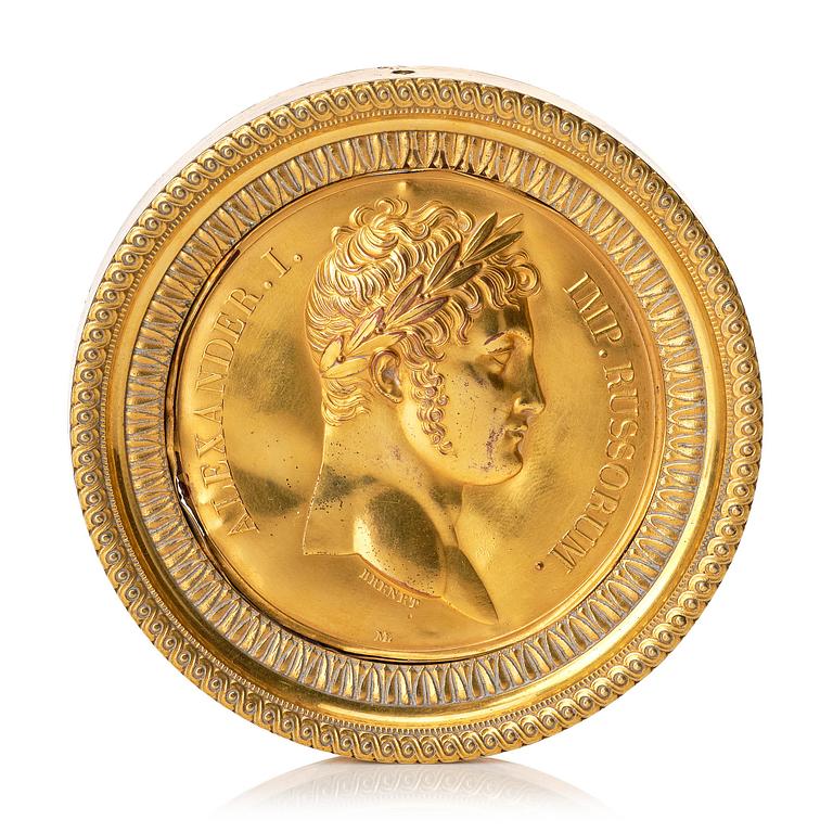 Medaljong, kejsare Alexander I av Ryssland, omkring 1814, Empire.