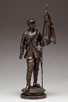 CHARLES ANFRIE, Skulptur, brons, signerad.
