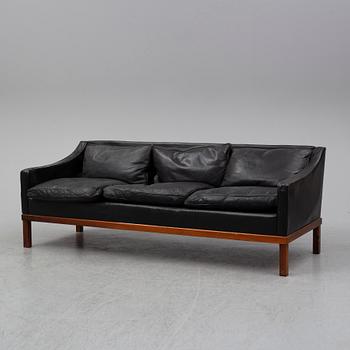 A leather sofa by OPE Möbler, 1960's.