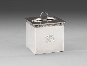 398. An Atelier Borgila sterling tobacco jar, Stockholm 1937.