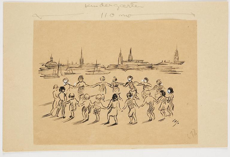 Lotte Laserstein, Children dancing in a ring.