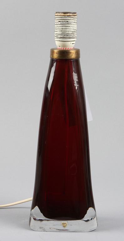 BORDSLAMPA, glas. Carl Fagerlund, Orrefors.
