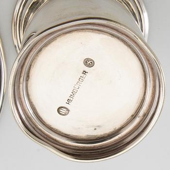 Vase and bowl on foot Silver Heimbürger Denmark 1933 and 1947.