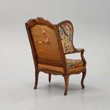 A Louis XV armchair, probably France. 18th century.