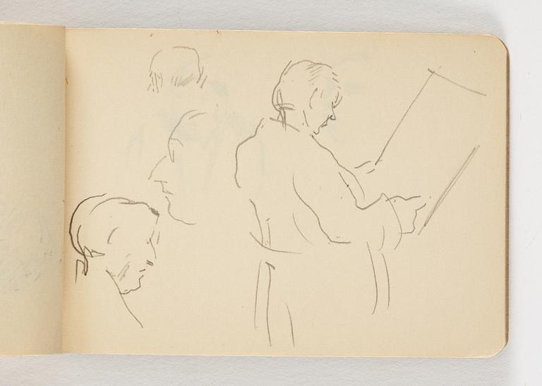 Lotte Laserstein, 10 små skissblock med teckningar.