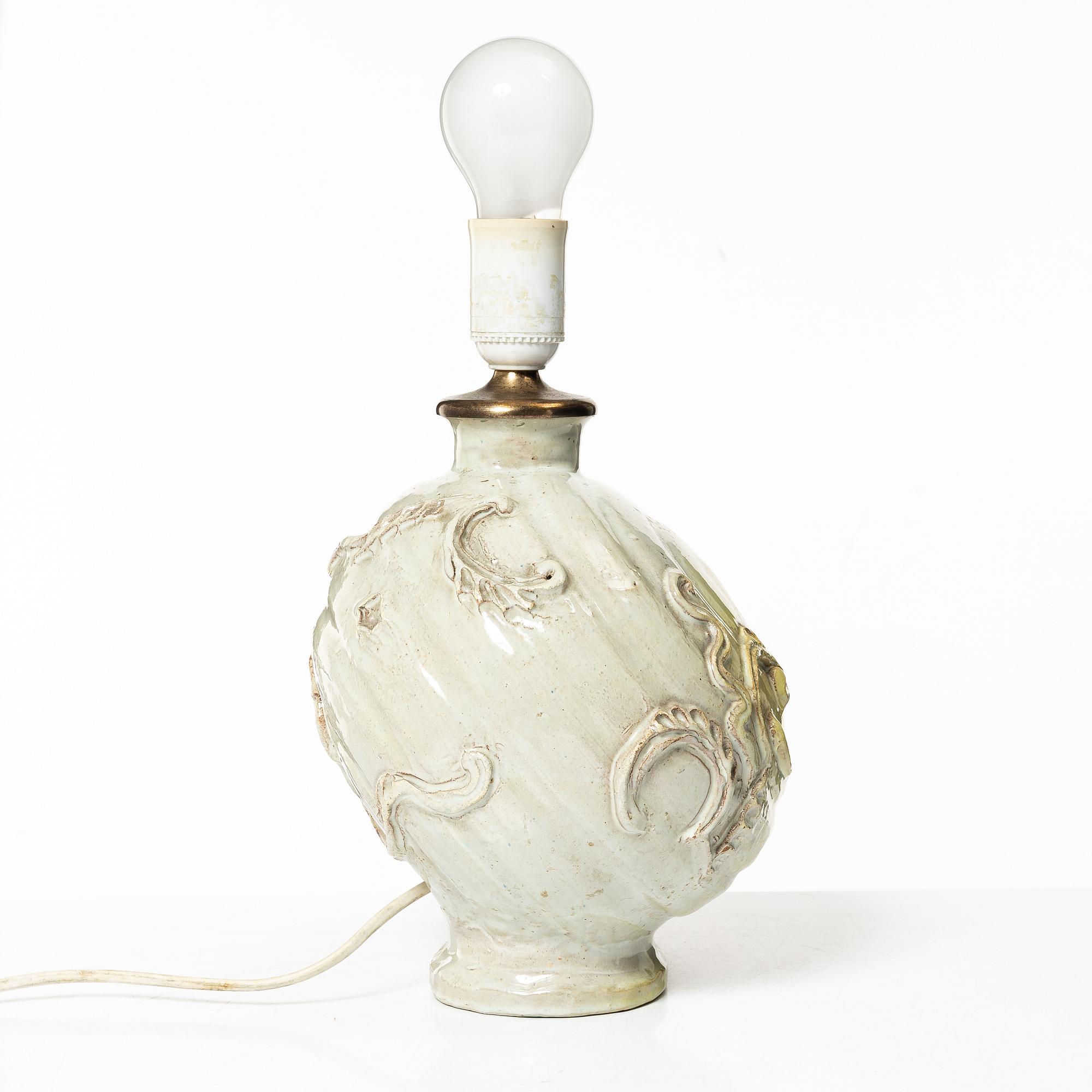 Allan Ebeling, a glazed ceramic table lamp, Torshälla.