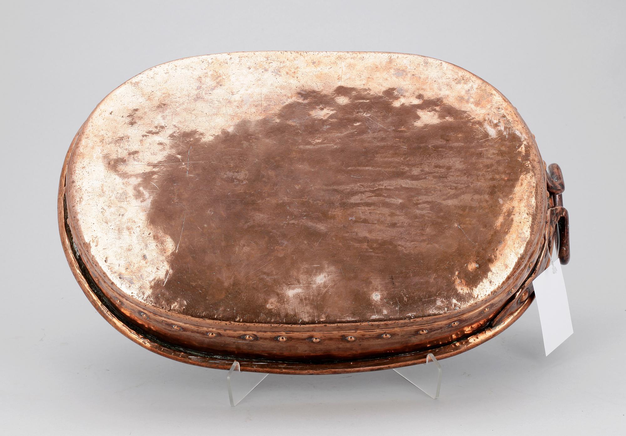 GÅSPANNA/UGNSFORM, koppar, 1700-tal.