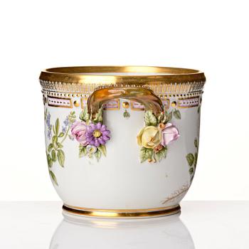 A Royal Copenhagen 'Flora Danica' flower pots/wine coolers, Denmark, 20th Century.