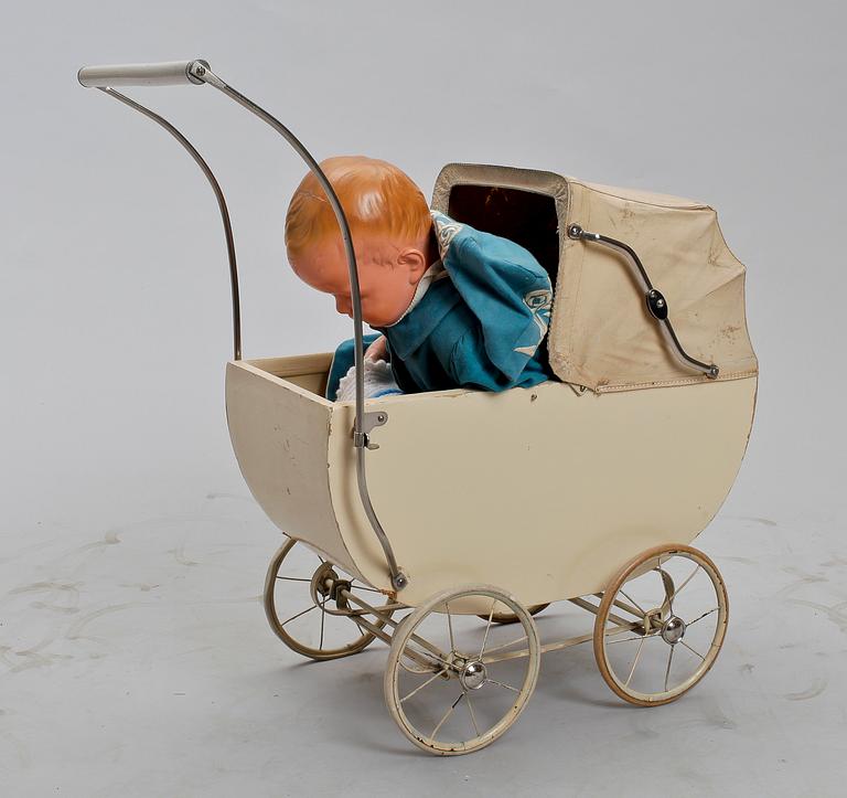 DOCKVAGN med DOCKOR, 4 st. 1940-tal.