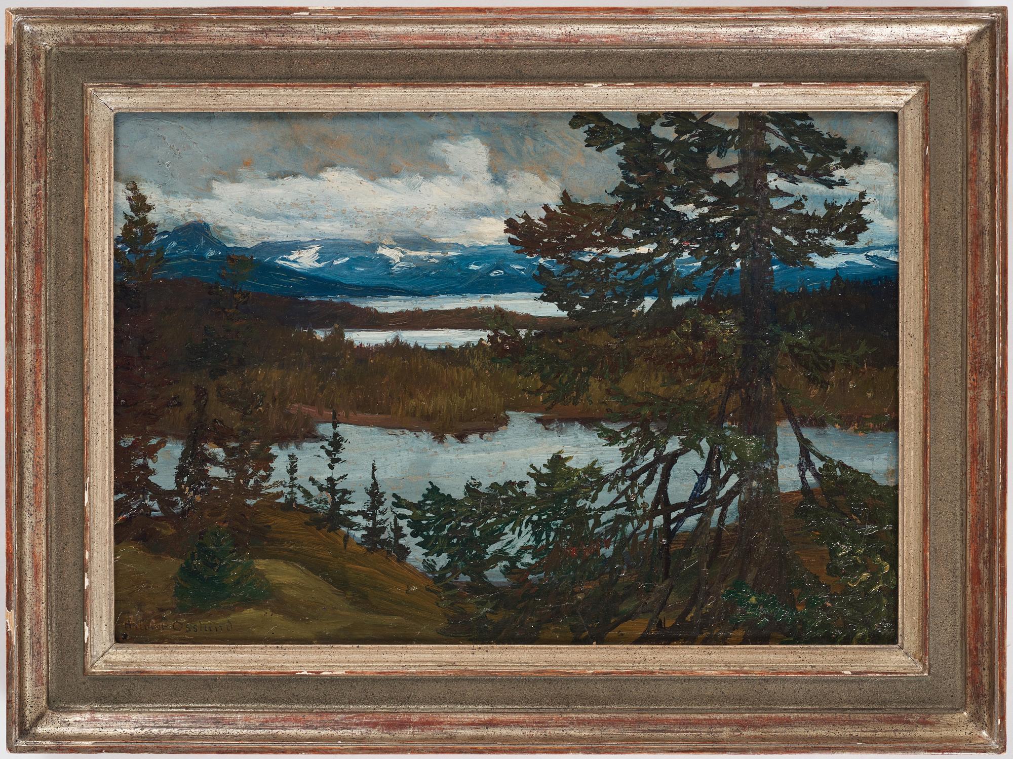 Helmer Osslund, River landscape from the north of Sweden.