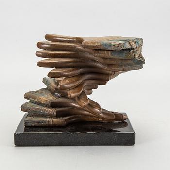 Fernandez Arman, a signed and numbered bronze sculpture.