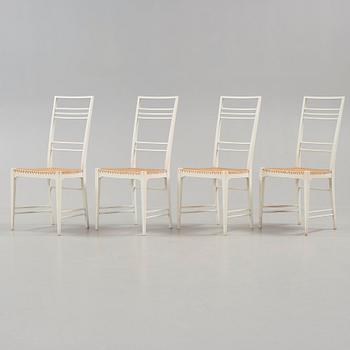 Erik Chambert, a set of four 'Poem' chairs, Chambert's, Sweden, probably 1950's.