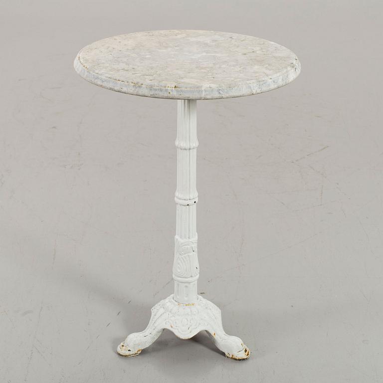 Garden table, stone top, contemprorary.