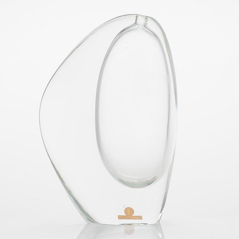 Timo Sarpaneva, glasskulptur, "Lansett 1", signerad Timo Sarpaneva, Iittala -57.