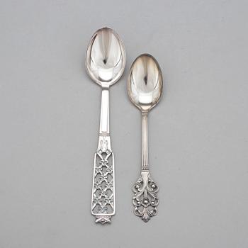 KAFFE- och MOCKASKEDAR, 24 st, silver, bl a Ceson, vikt 256 g.