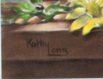 KATHY LONG, pastell, signerad.