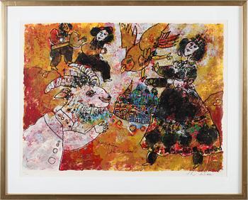 THEO TOBIASSE, färglitografi, signerad och numrerad 120/350.