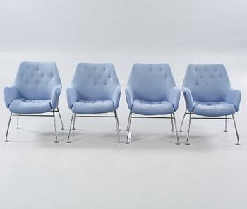 Four chairs by Bruno Mathsson, model "Mirja", Dux, late 20th century.