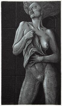 JÖRGEN BOBERG, mapp med 7 st, etsningar, sign o numr 6/130. 1979.