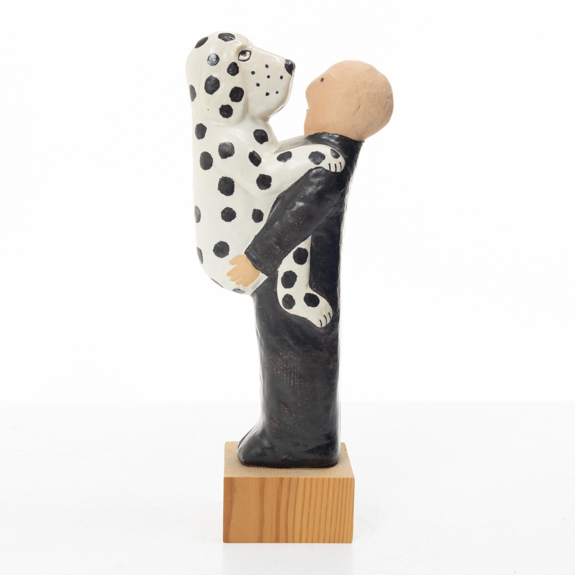 Lisa Larson, a stoneware sculpture, "Friends", K-Studion, Gustavsberg.