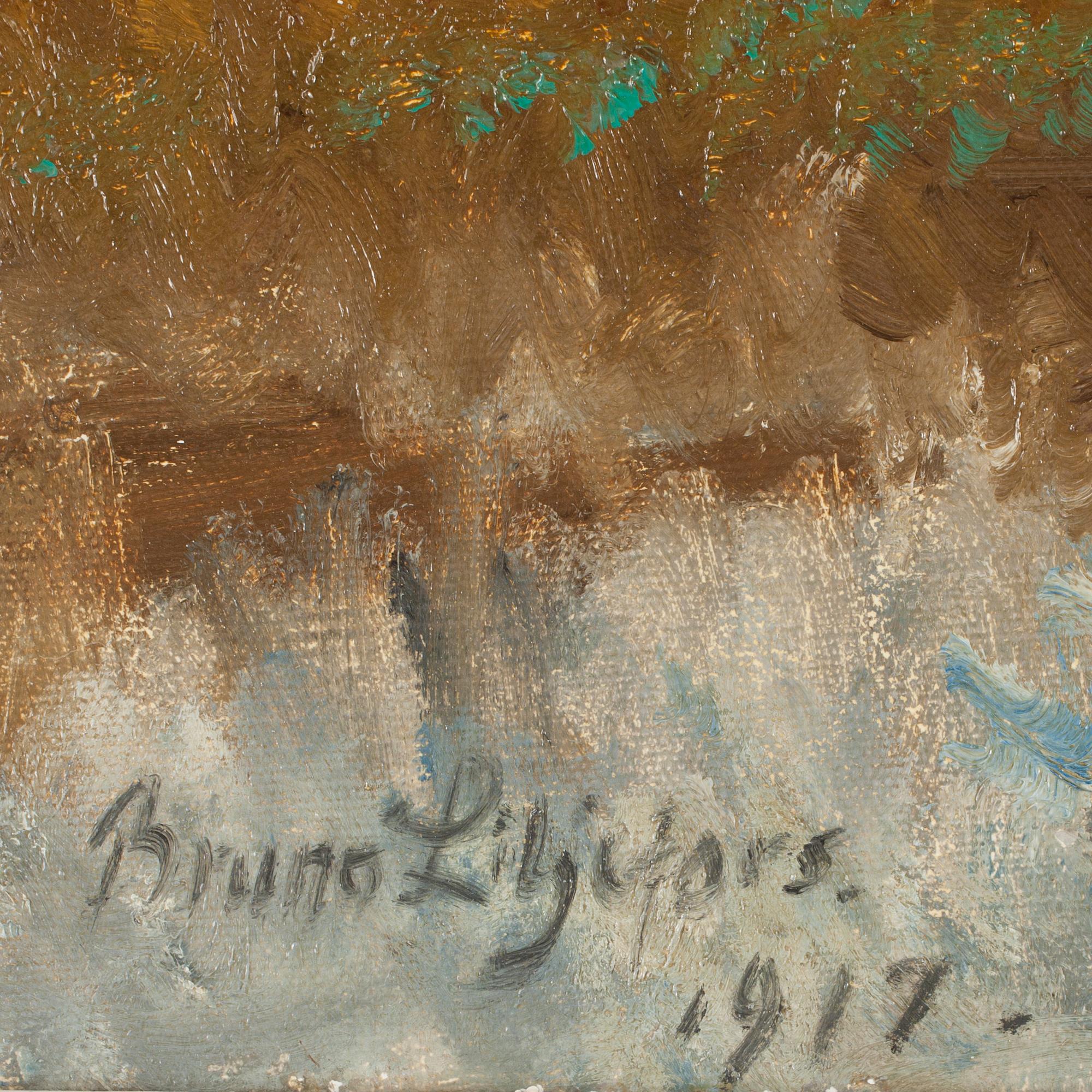 BRUNO LILJEFORS, olja på duk. Sign och dat 1917.
