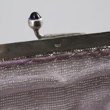 AFTONVÄSKA, silver, 1900-talets första hälft, total vikt ca 215 gram.