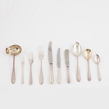 Jacob Ängman, an 82-piece Swedish silver cutlery, model 'Vasa', GAB, Stockholm, including 1955.