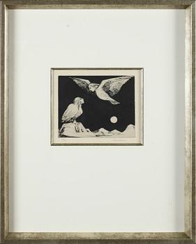 BÖRJE SANDELIN, 2 st, etsningar, signerade och numrerad 19/40 respektive märkt "Tredje avdraget".