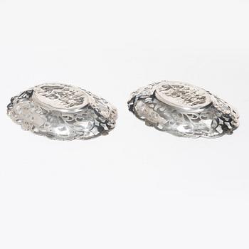 Sauceboat, a pair, silver, Rococo style, 20th century.