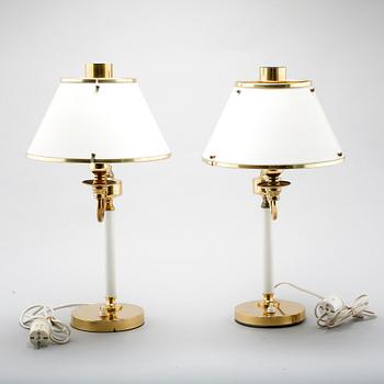A pair of table lamps from Boréns, from the latter half of the 20th century.