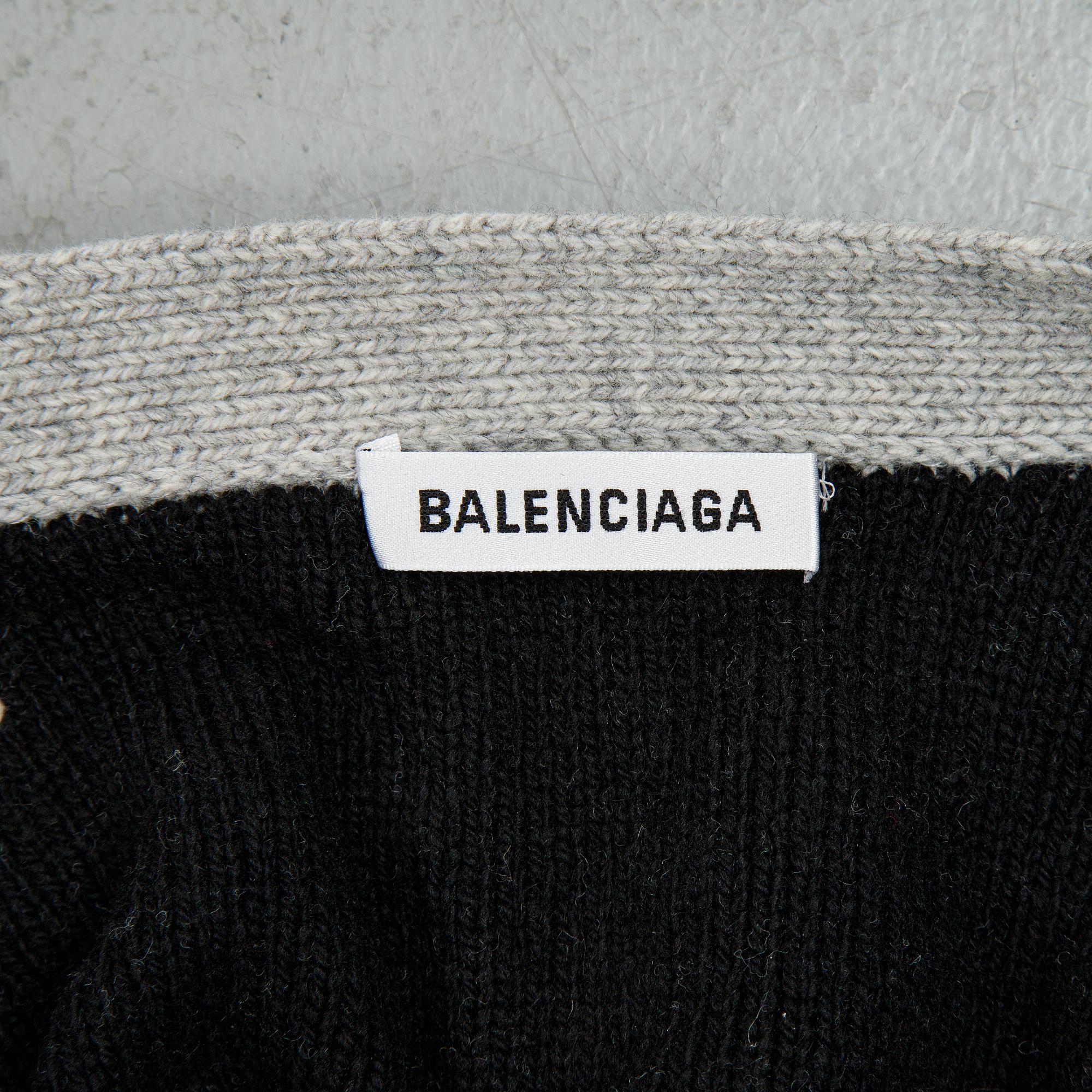 Balenciaga, a knitted wool and camel hair mix cardigan, size M.