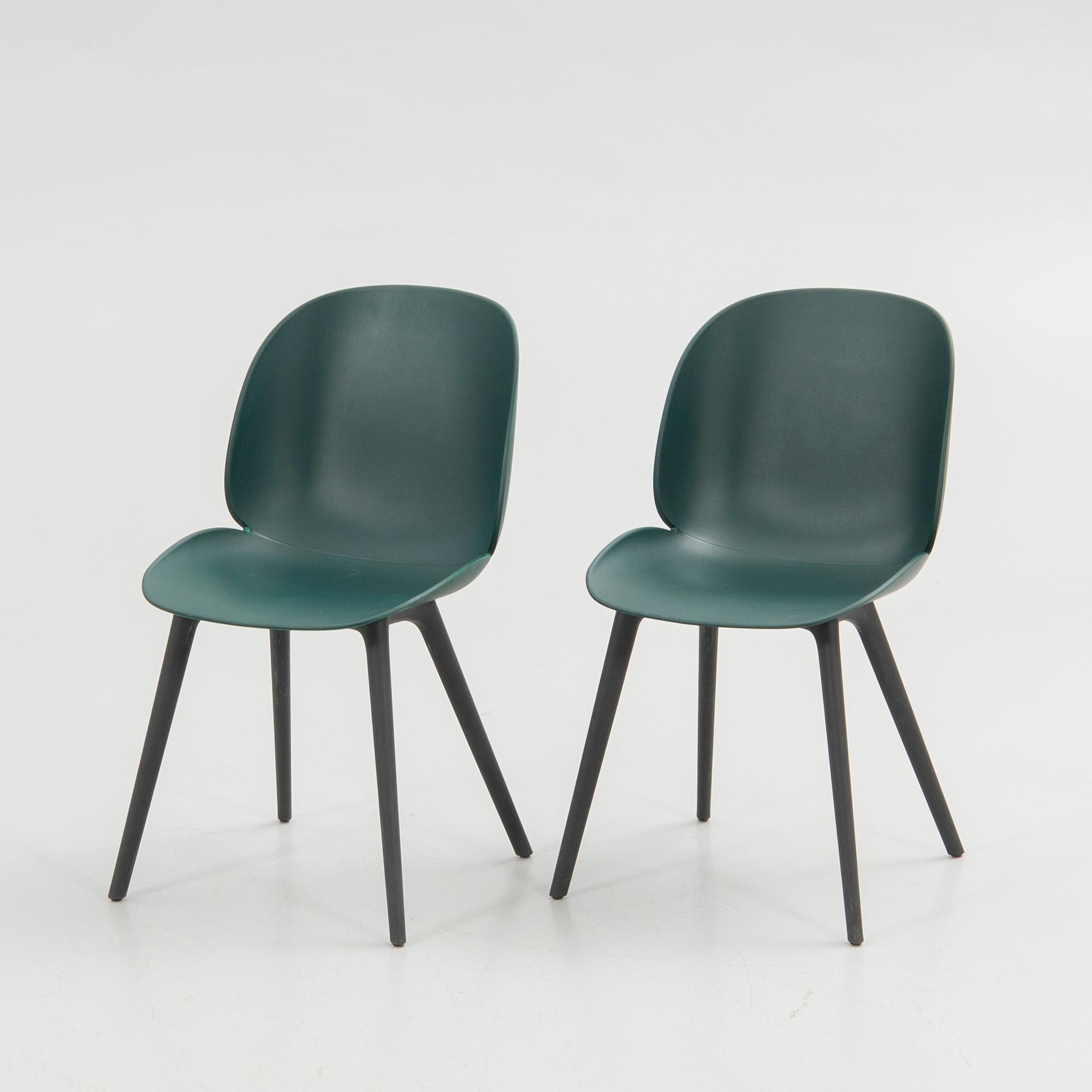GamFratesi, chairs, 3 pcs, "Beetle Chair", Gubi, Denmark.