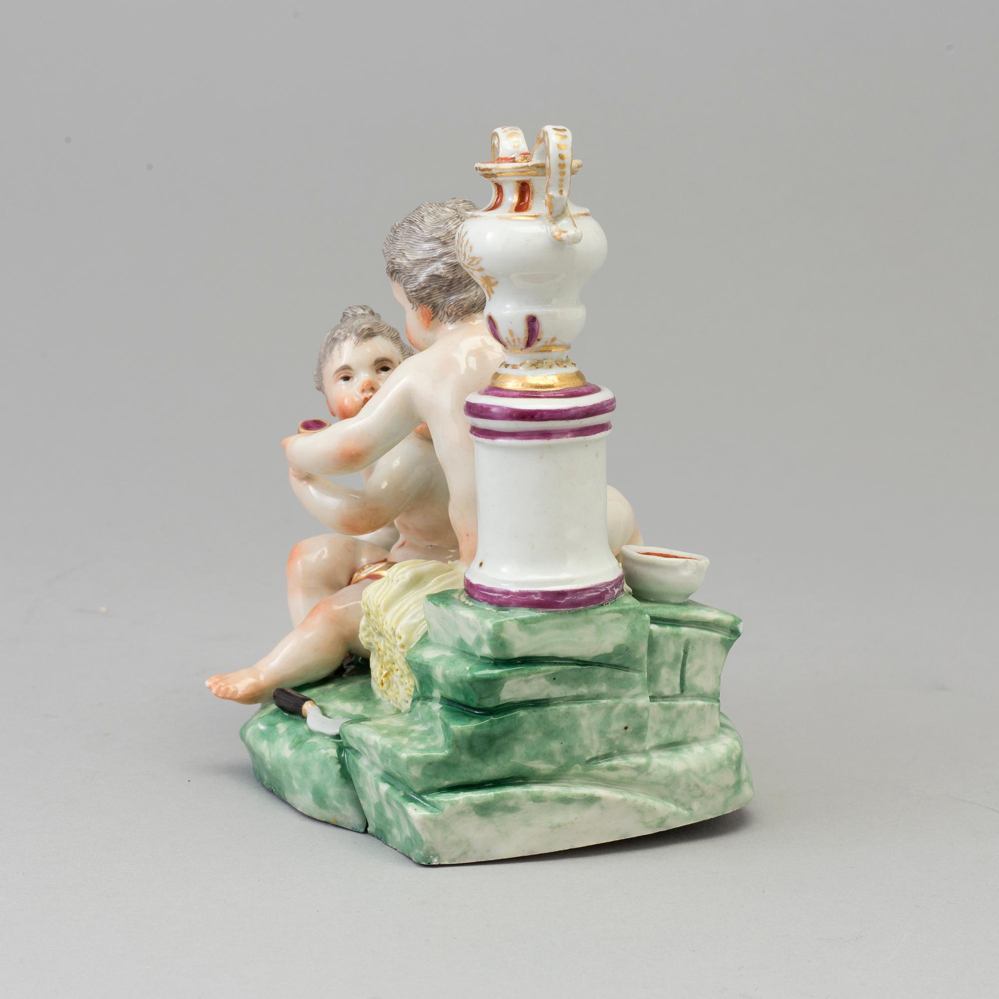 A allegorical figure group, unmarked, presumably Ludwigsburg, Germany, 19th Century.