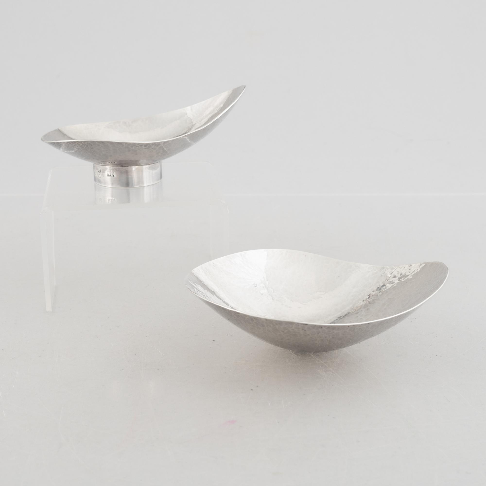 Two small bowls, silver, Stamped BL Gothenburg 1963.