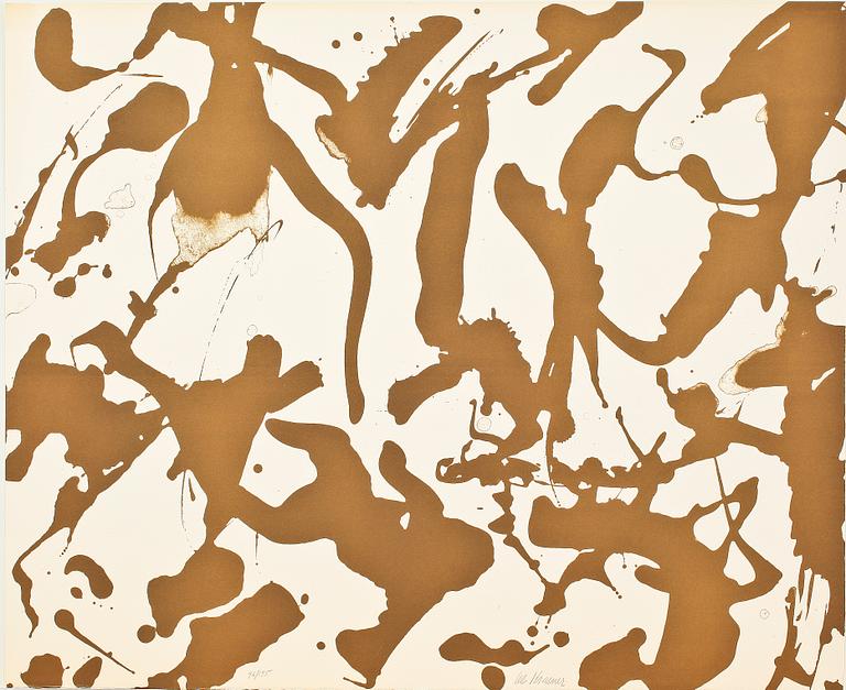 LEE KRASNER, färglitografi, sign o numr 96/175. Ur portfolion; Peace Portfolio, 1970.