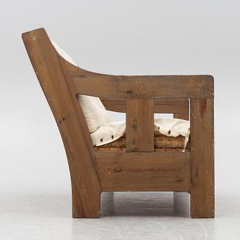 Carl Westman, a stained pine sofa, Sweden ca 1910.