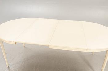 Svante Skogh, dining table plus 2 extension leaves, 4 chairs, second half of the 20th century.