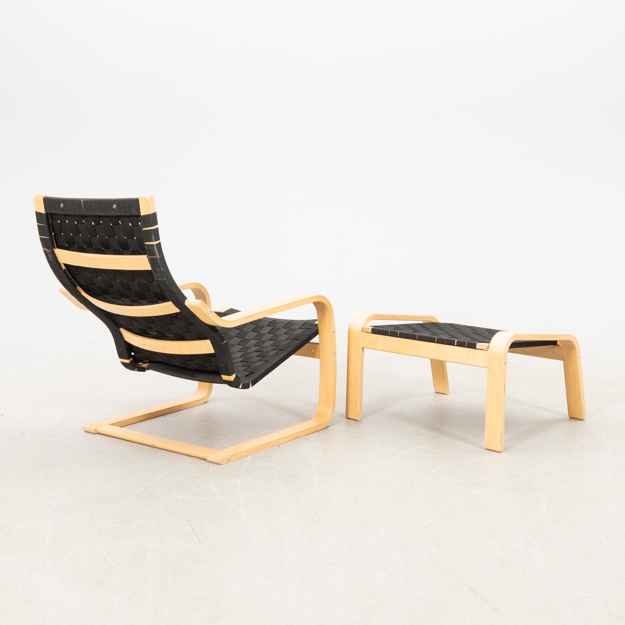 Noborn Nakamura, armchair with footstool "Poäng", IKEA, 1999.