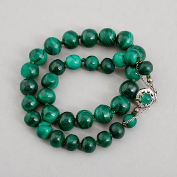 HALSBAND, malakit, 1900-/2000-tal.