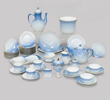 A 46-piece porcelain 'Måsen' tea and coffee service, Bing & Grøndahl, Denmark.