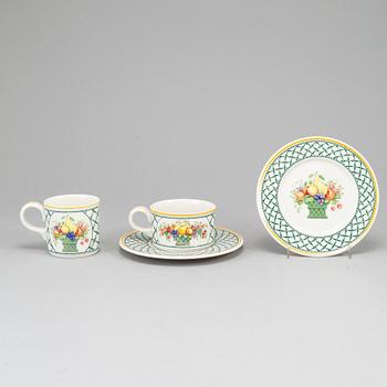 A Villeroy & Boch "Basket" part coffee and tea service (36 pieces).
