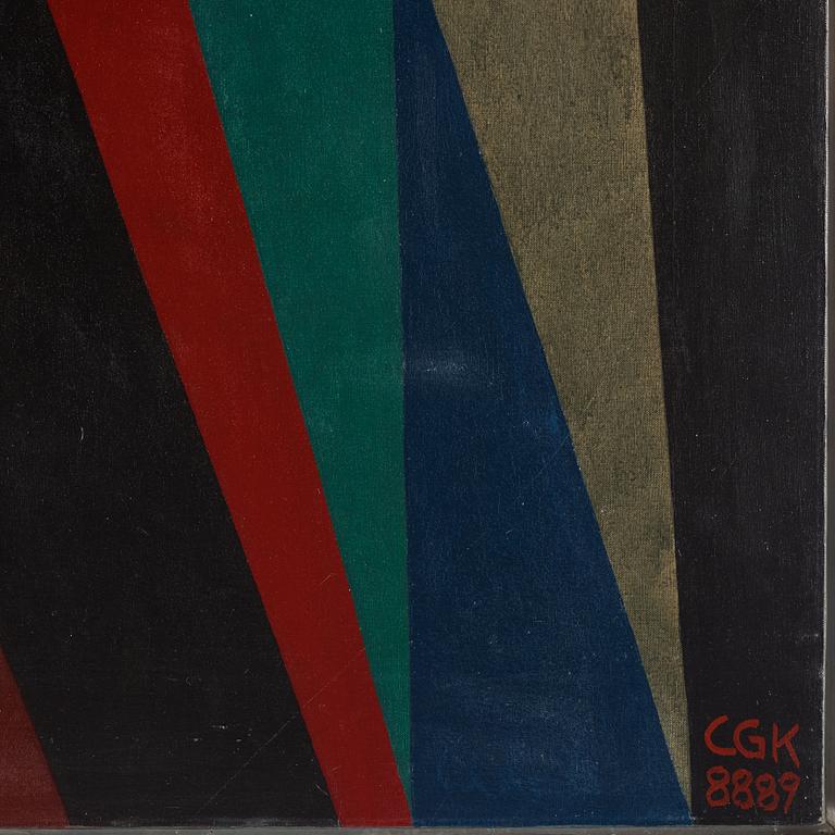 C Göran Karlsson, tempera on canvas, signed and dated 88-89.