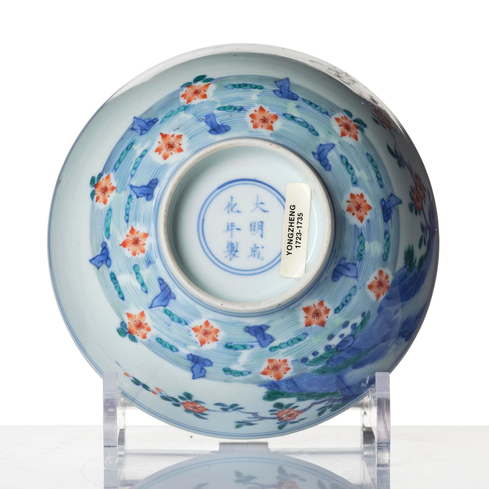 A doucai 'prunus' bowl, Qing dynasty, early 18th century.