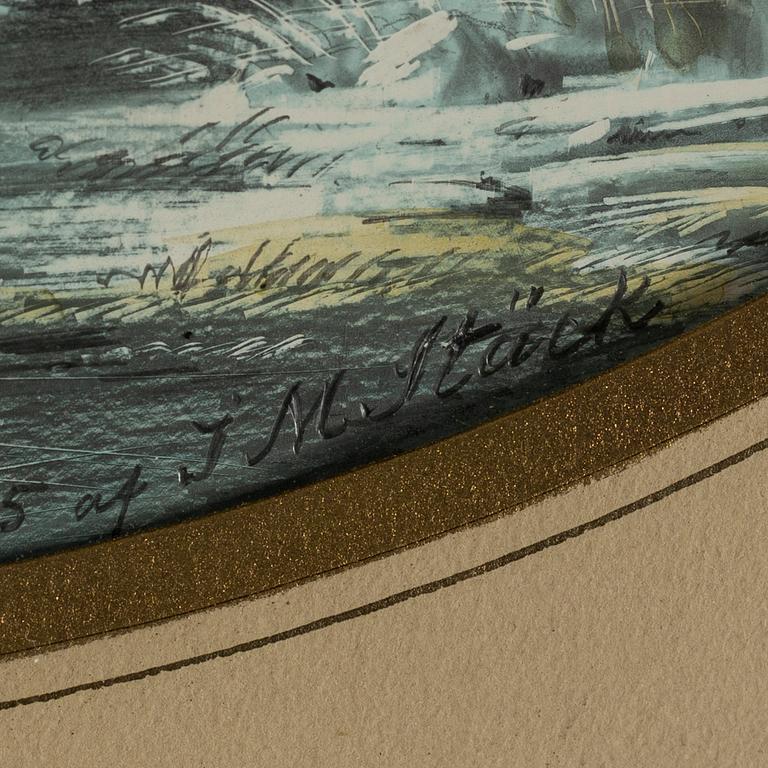 Joseph Magnus Stäck, watercolour, signed and dated 1855.